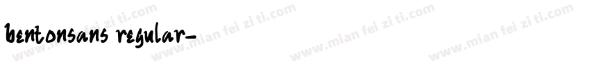 bentonsans regular字体转换